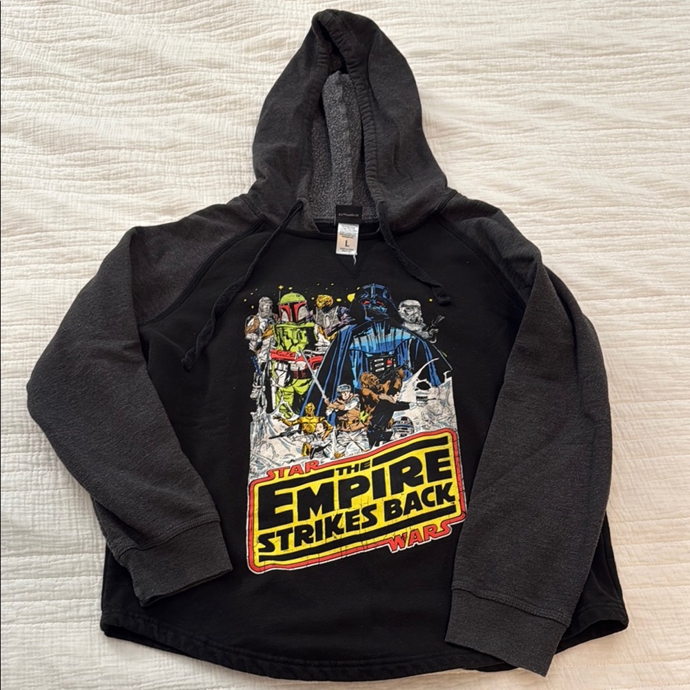 Star Wars Empire Strikes Back Hoodie - Black and Gray